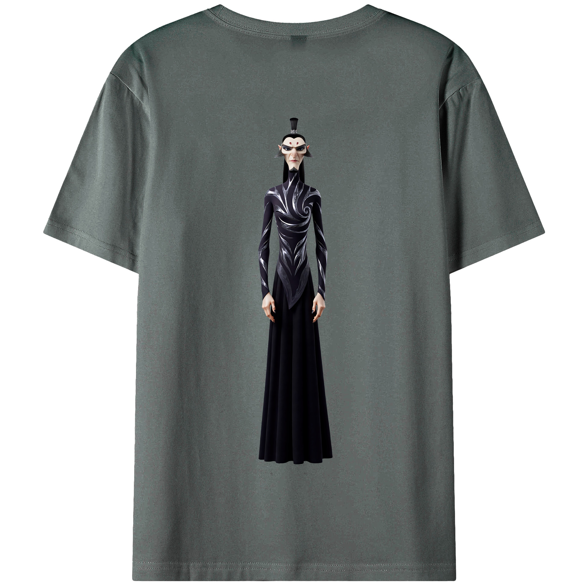 （画像用） Ne Zha 2 ナタ 魔童の大暴れ 綿100％半袖Tシャツ（背面プリント）